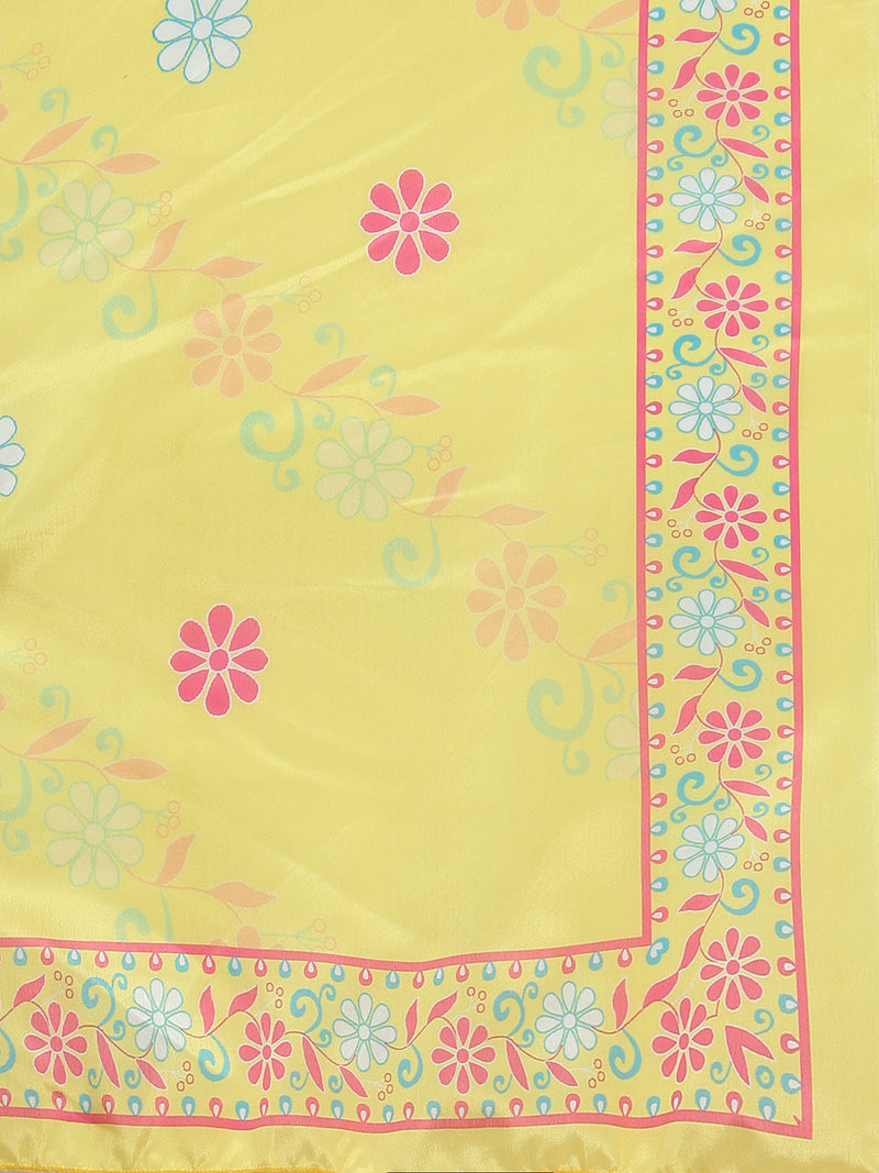 Women Yellow Cotton Embroidered Straight Kurta Set