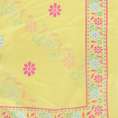 Women Yellow Cotton Embroidered Straight Kurta Set