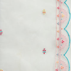 Women Floral Embroidered Sequinned V-Neck A-Line Kurta With Palazzo & Dupatta