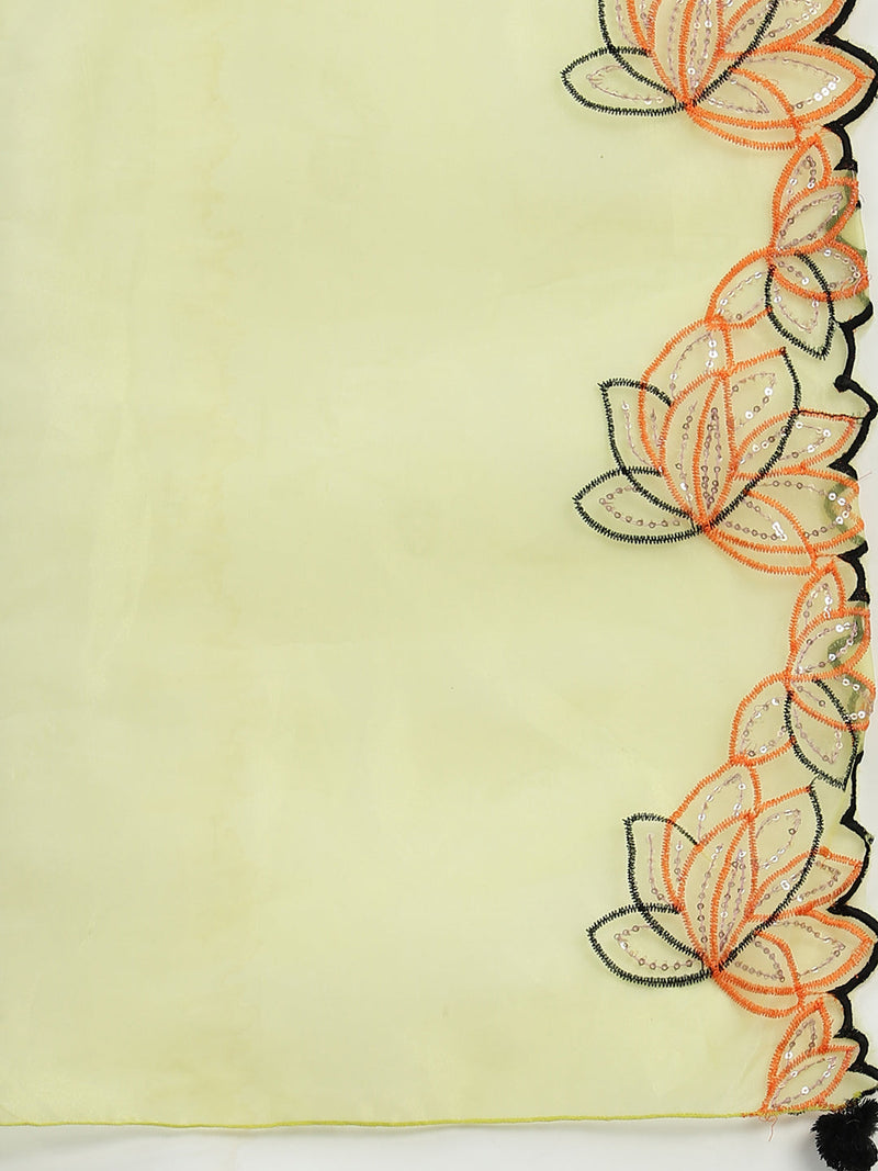 Women Black Embroidered Straight Kurta Set