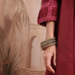 Royal Maroon Cotton Kurta with Dhoti Set