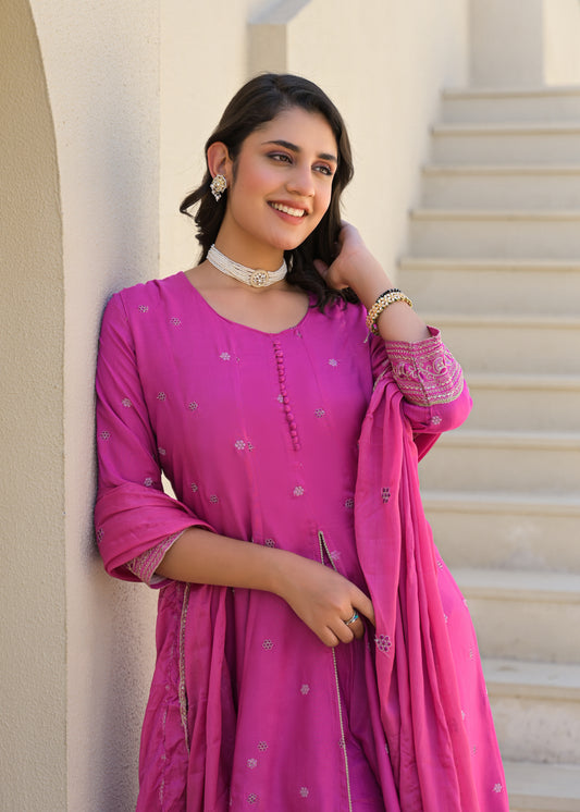 Charming Pink Anarkali Kurta