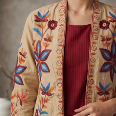 Women brown   Embroidered cord Set with Palazzo  & Matching Dupatta – Traditional Festive Ethnic Wear