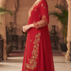 Women Ethnic Motifs Embroidered Regular Gotta Patti Kurta with Palazzos & With Dupatta