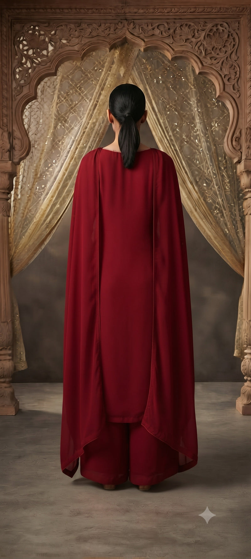 Women Ethnic Motifs Embroidered Regular Gotta Patti Kurta with Trousers & With Dupatta
