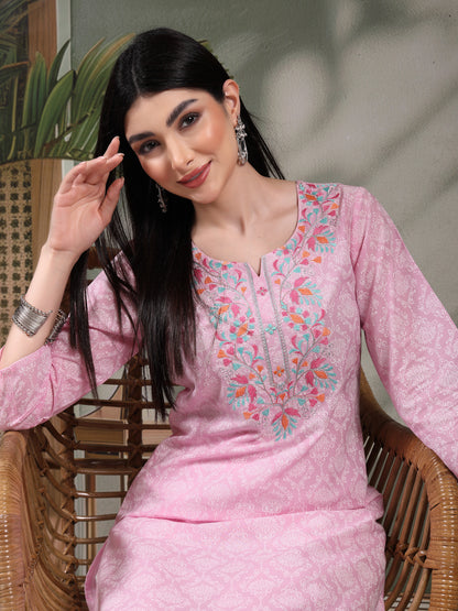 Majestic Light Pink Kurti
