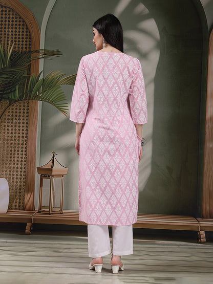Light Pink Paisley Kurti