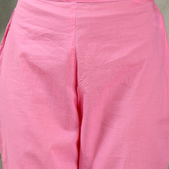 Women Embroidered Pure Cotton Straight Kurta With Trousers & Dupatta