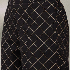 Women Black Color Floral Embroidered Kurta with Palazzo & Dupatta