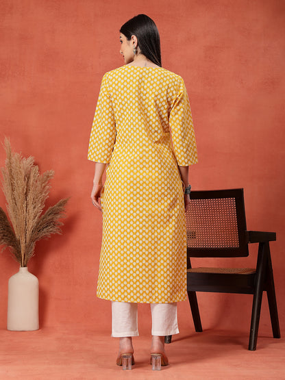 Ethereal Yellow Kurti