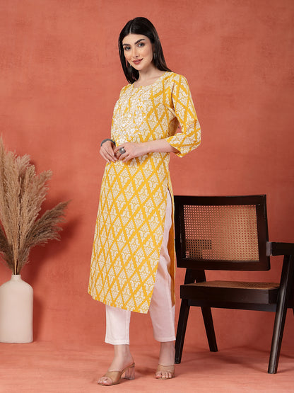 Boho Mustard Kurti