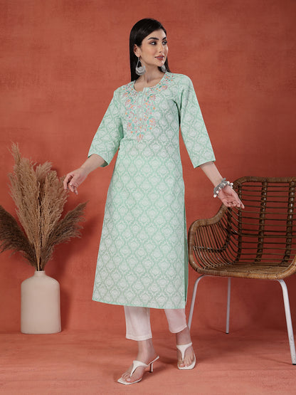 Serene Sea Green Kurti