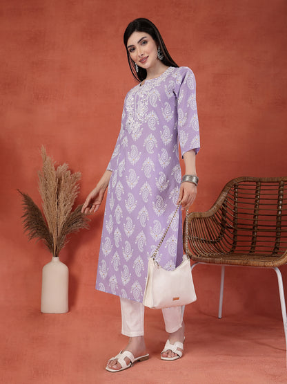 Boho Lavender Kurti