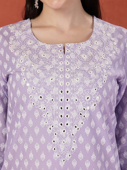 Blissful Lavender Kurti