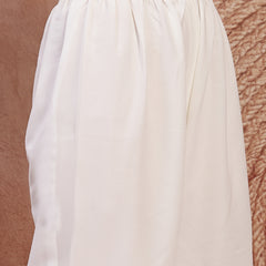 Elegant White Georgette Straight Kurta Palazzo Set with Embroidery