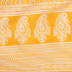 Bright Yellow Cotton Straight Kurta Palazzo Set with Embroidery