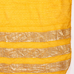 Vibrant Yellow Cotton Straight Kurta Palazzo Set with Embroidery