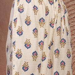 Elegant Cream Viscose Rayon Straight Kurta Palazzo Set with Embroidery