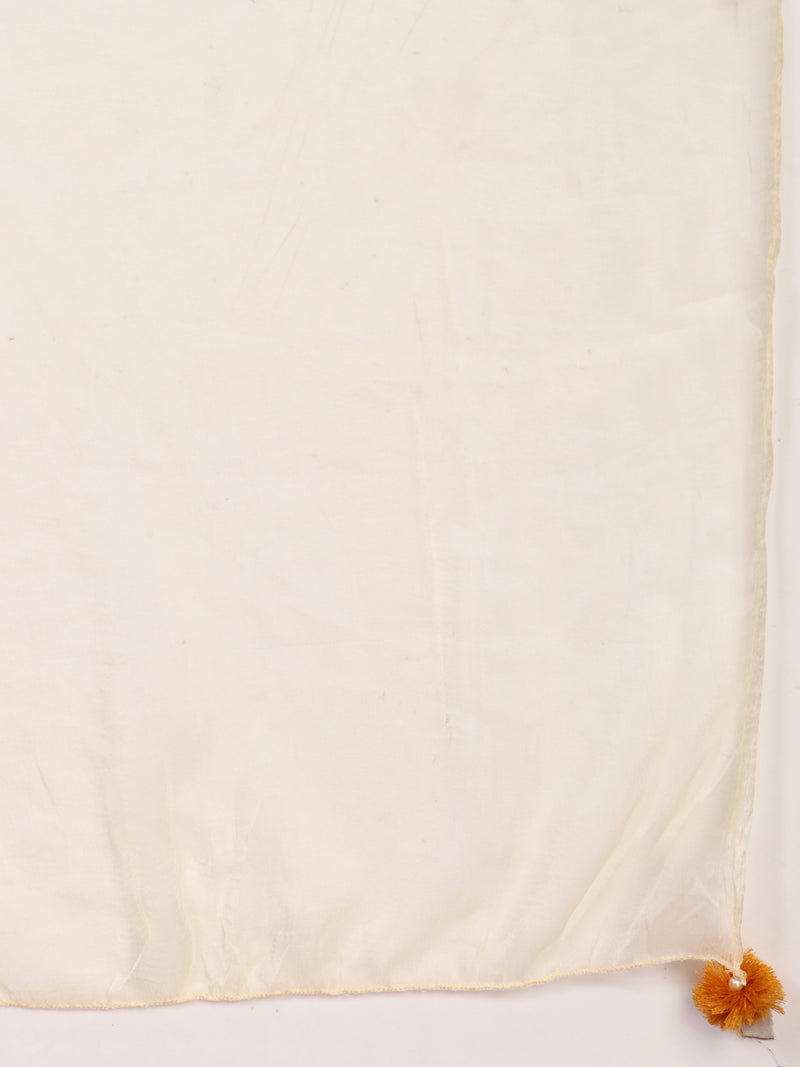Graceful Cream Viscose Rayon Straight Kurta Palazzo Set with Embroidery