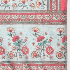 Elegant Green Cotton Printed Straight Kurta Palazzo Set
