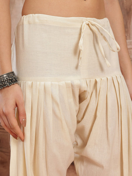 Ivory Essence Cotton Kurta with Dhoti Set