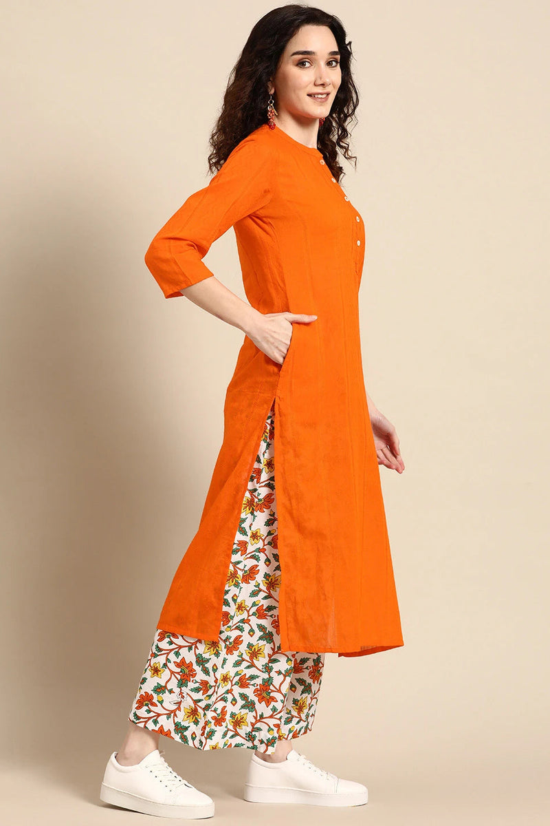Side view straight kurta ethnic wear
