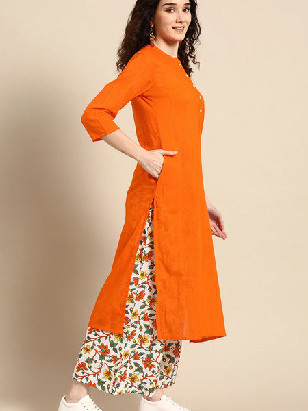Side view straight kurta ethnic wear
