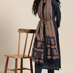 Front view solid kurta trouser set
